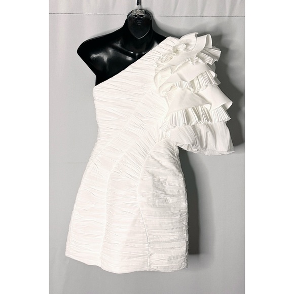 Anthropologie x Acler Ascot One-Shoulder Ruffle Mini Dress - Picture 12 of 16